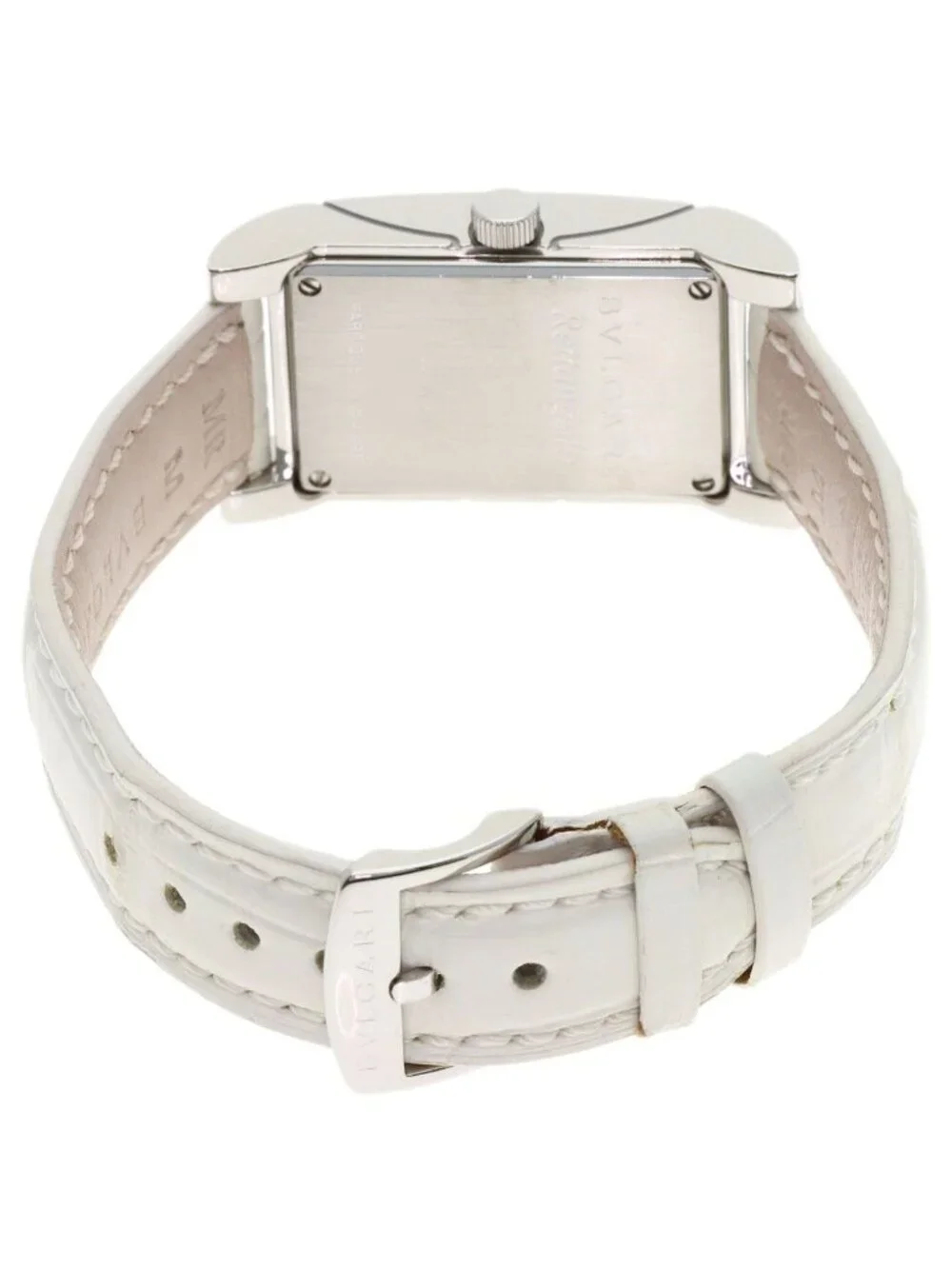 Bvlgari Rettangolo Watch SS Leather